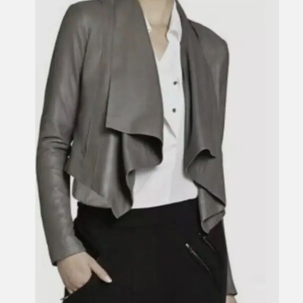 Gray Leather Jacket - image 1